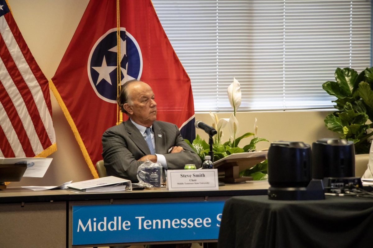Stephen Smith, chair of the MTSU Board of Trustees, during the quarterly meeting at MTSU on June 16, 2026.