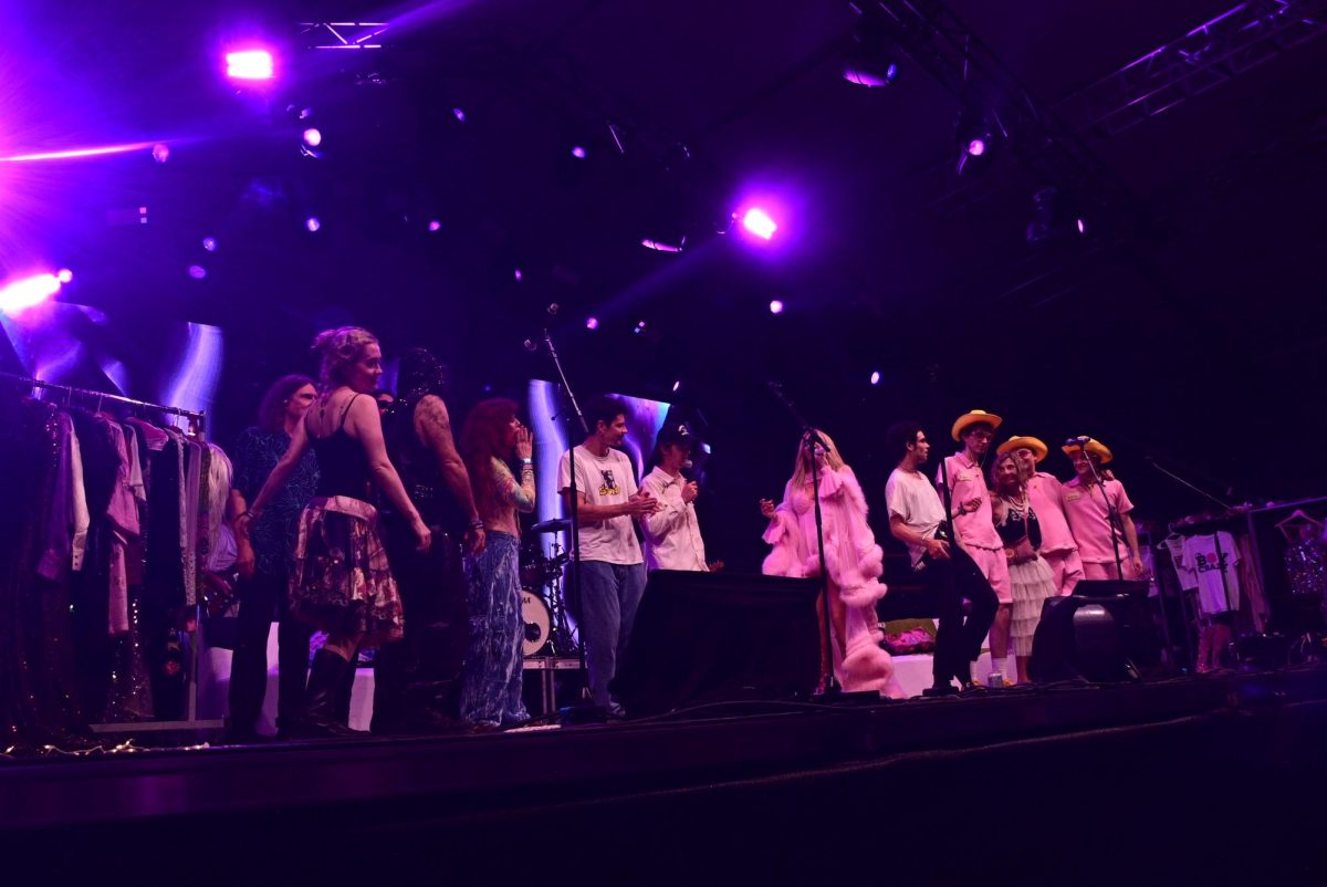 All artists from the superjam on stage at This Tent during Bonnaroo Music & Arts Festival in Manchester Tenn. on June 13, 2026.