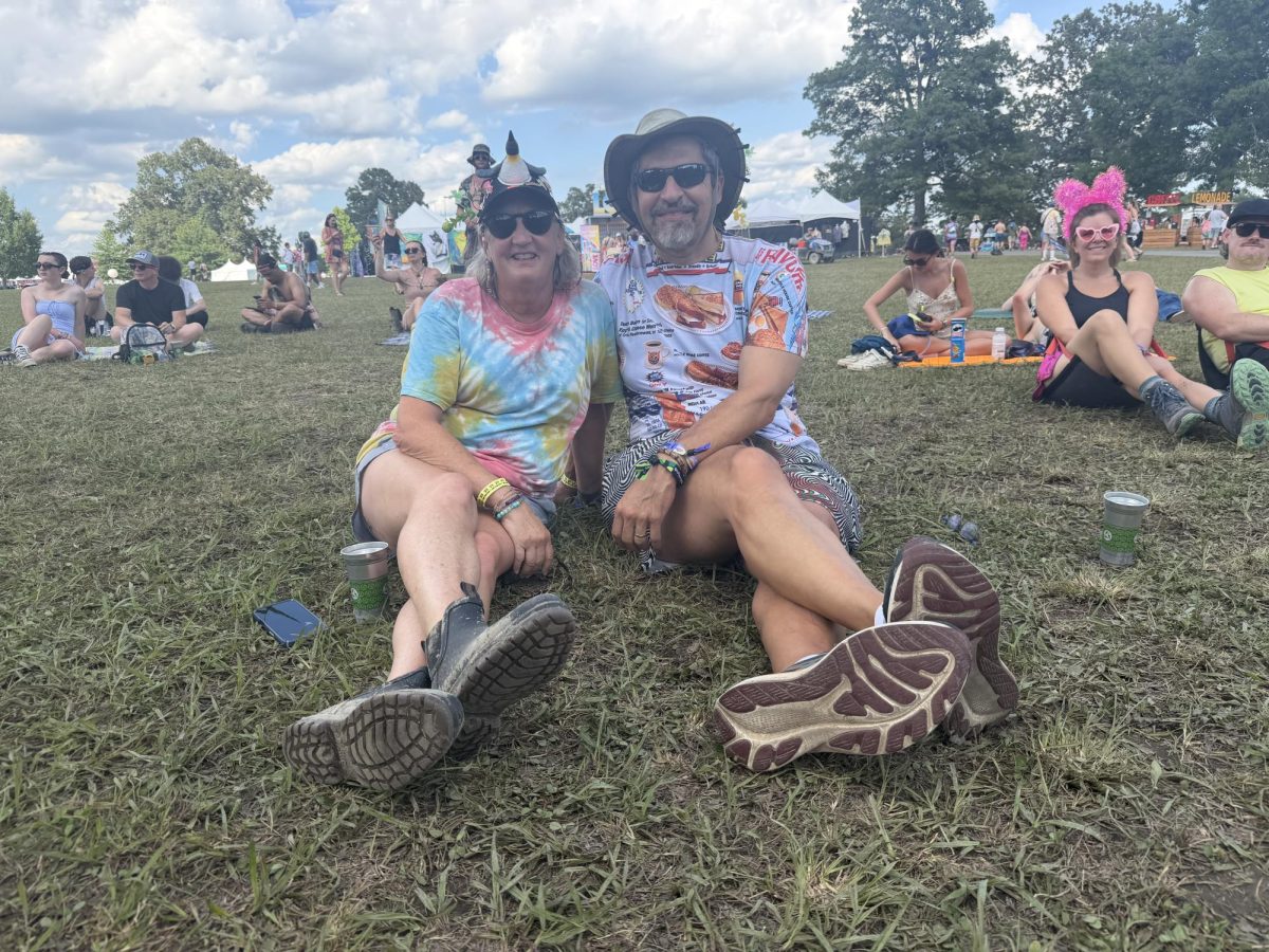 Mary and Peter Emanuel relax at Bonnaroo Music & Arts Festival in Manchester, Tennessee, on June 13, 2026